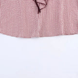 Fongt Homemade New Women's T-Shirt With Sleuish Small Plaid Trim 5029181
