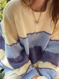 Color Block Striped Sweater-Outfit