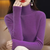 Fongt Autumn Winter New Turtleneck Sweater Set Slim Thin Close-Fitting Knit Bottom With Coat Money-Outfit