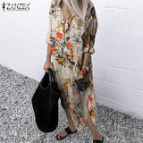 2022 Women Lapel Long Sleeve Autumn Shirt Dress Cotton Split Dresses Elegant Solid Work Office Vestidos Female Tunic