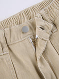 Pocket Detail Straight Cargo Jeans-Outfit