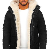 Fongt Single Fur Hooded Jacket Thick Warm Coat Wish Imitation Leather Wool Cotton Coat