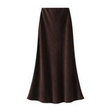 Fongt Fishtail Skirt Skirt Thick Autumn And Winter New High-Waist Thin Temperament A-Word Swing Dress 9852