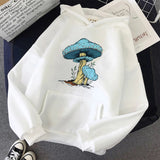 Sweatshirt Colorful Mushroom Print Hooded Casual