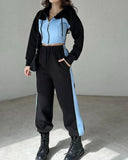 Fongt Women's Clothing 2025 Spring New Fashion Hooded Jacket Casual Pants Set