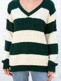 80's Downtown Girl Striped Sweater-Outfit