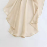 Fongt 2023 New Women's Asymmetric Gauze Cloak Jacket 8741003-Outfit