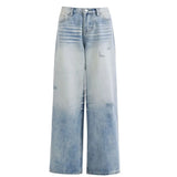 Vintage Blue Wash Baggy Boyfriend Jeans-Outfit