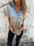 Fongt Summer New Casual Loose Hot Short-Sleeved Collar Shirt For Women