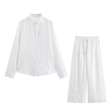 Summer Baggy Shirt 4877078 Wide Leg Trousers 4877101-Outfit