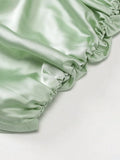 Satin Cross Back Mini Dress-Outfit