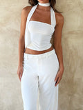 Tube Top With Draped Strap-Outfit
