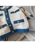 Fashion Casual Two-piece Set Women Summer Short Sleeve O-neck Single Breasted Top + White Trousers Sets Pants