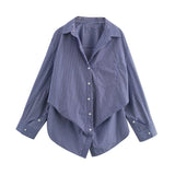 Fongt Women's Clothing Explosion Fashion Casual Loose Silk Shirt
