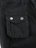 Goth metal buckle pocket cargo pants-Outfit