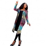 Colorful Sequined Mid-length Trench Urban Casual