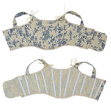 Fongt French Orchid Print With Fish Bone Corset Short Vest Bustier Crop Early Spring New