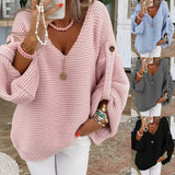 Fongt New Women's Really Jumper Long Sleeve Women's Jacket Autumn Dong Long Sleeve V Neck