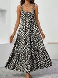 Fongt Women's Triangle Printed Suspension Dress Cake Dress