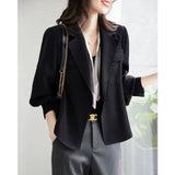 Fongt Autumn Japan And South Korea New Leisure Long-Sleeved Coat Women's Korean Version Of The Suit Top Jacket Loose Short Windbreaker