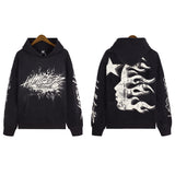 High Street Ins Minority Retro Print Letters Loose Hooded Sweaters For Men And Women In Autumn And Winter-Outfit