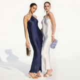 Long Skirt V-neck Nightclub Evening Party Women's