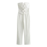 Spring Bow Strapless Jumpsuit 2828536-Outfit