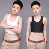 Women Casual Breathable Buckle Short Chest Breast Binder Trans Tops Shaper Cosplay Vest Tank