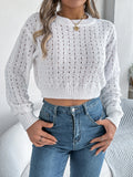 Fongt Shooting 2025 Autumn And Winter Sexy Dew Button Hollow Long-Sleeved Cover Sweater Women's Clothing