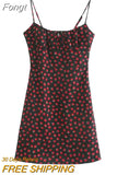 Retro midi dress sleeveless backless Spaghetti Straps beach long dress Vintage bohemian black red rose floral dress