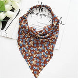 Hair Scarf Scrunchies Vintage Triangle Bandanas Hairband Headband Without Clips Elastic Hair Bands Headwrap