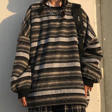 Long Sleeve Oversize Knit Sweater Hip Hop BF Unisex