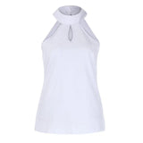 Sleeveless Halter Hollow Shirt Pullover Vest
