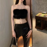 Plush With A Short Thoracic Blouse Wrapped In A Thoracic Coat In Autumn Without A Shoulder Strap Inside Sexy Hot Girl Wearing The