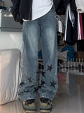 Vintage Denim Star Patch Boyfriend Jeans-Outfit