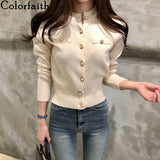 2020 Autumn Winter Women's Sweaters Knitted Button Cardigans Single Breasted Fashion Korean Solid Knitwear