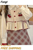 Kawaii Knitted Sweater Vest Women Patchwork Sweet Pullover Japanse Style Vest Casual Designer Bow Chic Fashion 2023