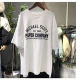 Fongt T-Shirt Female Ins Tide 2023 New Summer Korean Simple Letter Print Loose Students Show Thin