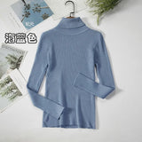 Fongt Sweater Woman With Bottom Shirt Autumn And Winter New Long Sleeves To Keep Warm Body Solid Color Knitted