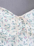 Ditsy Floral Short-Sleeve Mini Dress-Outfit
