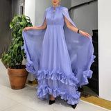 Fongt Luxury Dress Women 2025 Summer New Fashion Temperament With Wooden Ear Splicing High-End Long