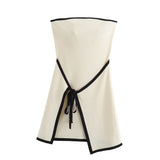 Fongt New Women's Fashion Knitted Sleeveless Breast Dress