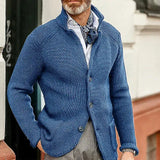 Fongt New Sweater Men's Casual Long Sleeve Solid Color Knit Sweater Men's