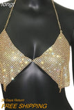 Shiny Rhinestones Halter Camisole For Women Sexy Backless Deep V Neck See Through Crop Top Summer Beach Tank