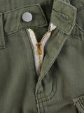 Denim Pocket Patched Mini Skirt-Outfit