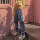 Classic Vintage Casual Wide-Leg Jeans Woman-Outfit