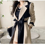 Fongt 2025 Women's Wind Coat Korean Version Of The Long Coat Ebay Burst List Tie
