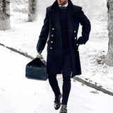 Fongt Hair, The Coat Of Coat Men Double Buckle Thicker This Wind Jacket Wish This Jacket
