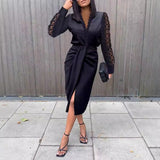 Large Number Of GY2232 Fashion Lace Splicing V-Neck Bag Hip Sexy