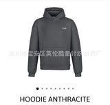 Fongt New Zippered Open-Shirt Trousers Simple Letter-Print Hooded Jacket Jacket Hot